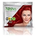 Nisha Cream Hair Color Rich Bright Long Lasting Hair Colouring For Ultra Soft Deep Shine 100% Grey Coverage Conditioning With Natural Herbs Sachet (Pack of 2, Flame Red)