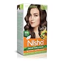 Nisha Creme Hair Color Dark Brown, Permanent Hair Colour for Women Men, No Ammonia, Ultra Soft Deep Shine, 100% Grey Coverage, 3.0 Dark Brown Hair Colour (60gm+60ml+18ml)