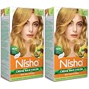 Nisha Creme Hair Color Golden Blonde, Permanent Hair Colour for Women Men, Ultra Soft Deep Shine, 100% Grey Coverage, 8.1 Golden Blonde Hair Colour 120gm Pack of 2