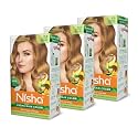 Nisha Creme Hair Color, Permanent Hair Colour Honey Blonde, Silky &amp; Shiny 100% Grey Coverage &amp; Ammonia Free Color With Natural Henna Extract, 60G+60Ml