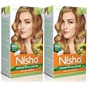 Nisha Creme Hair Color Honey Blonde 150g Pack of 2, Permanent Hair Colour with Natural Henna Extracts, 100% Grey Coverage, Long Lasting Hair Color for Women &amp; Men
