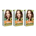 Nisha Creme Hair Color Light Brown, Permanent Hair Colour for Women Men, No Ammonia, Ultra Soft Deep Shine, 100% Grey Coverage, 5.0 Light Brown Hair Colour 120gm Pack of 3