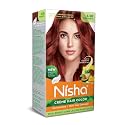 Nisha Creme Hair Color Mahogany, Permanent Hair Colour for Women Men, No Ammonia, Ultra Soft Deep Shine, 100% Grey Coverage, 5.50 Mahogany Hair Colour 120gm Pack of 1