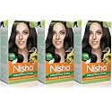 Nisha Creme Hair Color, (Natural Black Pck 3)