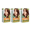 Nisha Creme Hair Color Natural Brown 120g Pack of 3, Permanent Hair colour with Natural Henna Extracts, No Ammonia, Brown Hair Colour