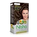 Nisha Creme Hair Colour 60gm + 60ml + 18ml Colour Protector Conditioner with Natural Herbs 100% Grey Hair Coverage Dark Brown