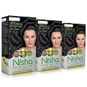 Nisha Creme Hair Color Natural Black, Permanent Hair Colour for Women Men, No Ammonia, Ultra Soft Deep Shine, 100% Grey Coverage, 1.0 Black Hair Colour 120gm Pack of 3