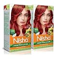 Nisha Highlight Creme Hair Colour Flame Red Hair Colour For Men and Women Hair Colour With Henna Extracts Pack of 2 …