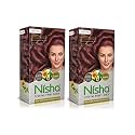 Nisha Long Lasting Cherry Red Cream Hair Color For Women and Men Hair Color Crème With Natural Herbs 100% Grey Coverage Hair Color Pack of 2
