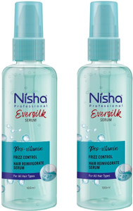 nisha professional pro vitamin hair serum for frizzy hair 100ml x 2 200 ml