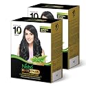 Nisha Quick Color Henna Based Hair Colour, Natural Black, Long-Lasting Color, Full Grey Coverage, No Ammonia, Hair Color in Just 10 Minutes, 60 g, Pack of 2