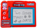Nishi Double Sided Magic Slate For Kids With Counting Beads, Pen And Stamps (Multicolor)