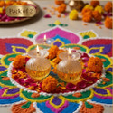 NISHIV Diya Elegant Borosilicate Glass Diya