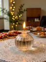 NISHIV Modak Diya Luxury Glass Oil Lamp-