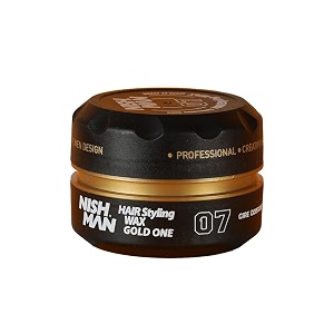 nishman hair styling hair wax gold one gloss finish  shine hair style  re-stylable wax for men 100g100ml