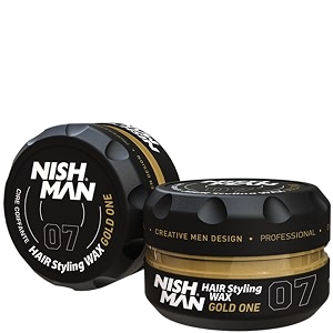 nishman hair styling hair wax gold one gloss finish  shine hair style  re-stylable wax for men 100g100ml