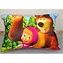 NISHOMES Cartoon Bear Digital Print Pillow Size 12x18 Inches Multicolor (Bear)
