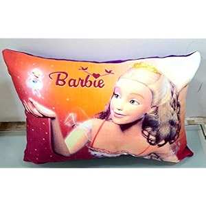 latest barbie digital print pillow size 12x18 inches multicolor doll