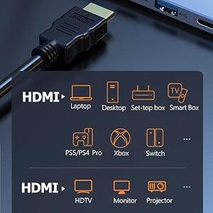 nishtech 30 cm high-speed hdmi cable - hdmi arc enabled  64 gbps  4k 120hz  1080p 240hz  strong amp durable  supports up to 32 audio channels  gold plated  03 meter black pack of 1