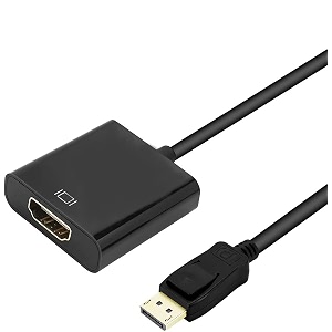 nishtech display port to hdmi adapter 1080p display port dp to hdmi cable male to female port support video amp audio compatible with computer pc monitor projector hdtv not bidirectional