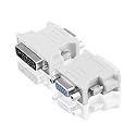 NISHTECH DVi to VGAAdapter, Support only DVI 24+5 to VGA 15 Pin Adapter Converter 1080p VGA Female to DVI Male Adapter (Not 24+1dvi toVGA) (Pack of 1)