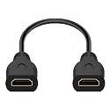 NISHTECH HDMI Extender Female to Female Cable for HDTV, Laptop PC, Projector and etc - Black (30CM)