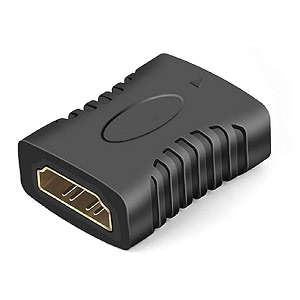 nishtech hdmi extender female to female coupler adapter for hdtv laptop pc projector and etc - black