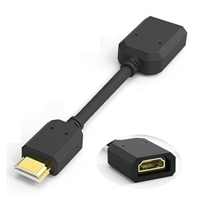 nishtech high speed hdmi male to female extension cable hdmi extender for fire tv stick laptoppc lcdled tv xbox ps3ps4- black 15cm