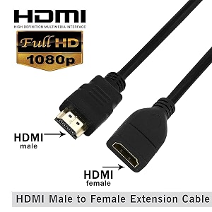 nishtech high speed hdmi male to female extension cable hdmi extender for fire tv stick laptoppc lcdled tv xbox ps3ps4- color may vary 20cm