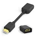 NISHTECH High Speed HDMI Male to Female Extension Cable HDMI Extender for fire tv Stick, Laptop/PC, LCD/LED TV, Xbox, PS3/PS4- Black (15cm)