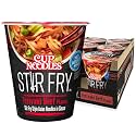 Nissin Cup Noodles Stir Fry Noodles in Sauce, Teriyaki Beef, 3 Ounce (Pack of 6)