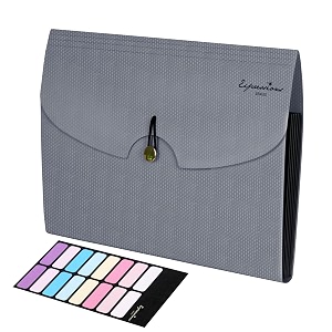 nisun 7 pocket expanding file folder accordion file organizer with labels letter size folders for documents portable filing folder for school home office grey