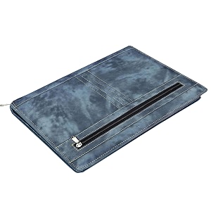 nisun pu leather 4 ring professional file folder for documents certificates conference folder file with 20 leafs dark grey
