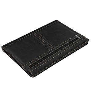 nisun pu leather professional file folder with 20 leafs black