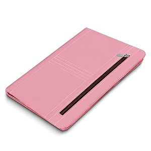 nisun pu leather professional file folder with 20 leafs peach