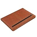 NISUN PU Leather Professional File Folder with 20 Leafs, Tan