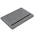 NISUN PU Leather 4 Ring Professional File Folder for Documents Certificates, Conference Folder, File with 20 Leafs (Grey)