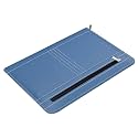NISUN PU Leather 4 Ring Professional File Folder for Documents Certificates, Conference Folder, File with 20 Leafs (Blue)