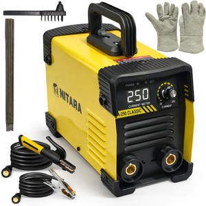 nitara 250a powerful igbt technology single phase arc force steel and iron welding work inverter welding machine