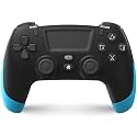 NITHO SMART PS Wireless Controller for PC, PS4, PS3, Android &amp; iOS | Gaming Gamepad with Touchpad, Adjustable Turbo &amp; Dual Vibration, 6-Axis Motion Sensor, M1/M2 Programmable Buttons - Black &amp; Blue