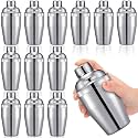 Nitial 12 Pcs Bar Cocktail Shaker, Stainless Steel, 8 oz, Silver