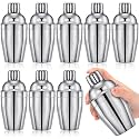 Nitial 9 Pcs Bar Cocktail Shaker, Stainless Steel, 8 oz, Silver