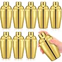 Nitial 9 Pcs Bar Cocktail Shaker, Stainless Steel, 8 oz, Gold