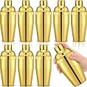 Nitial 9 Pcs Bar Cocktail Shaker, Stainless Steel, 11.8 oz, Gold