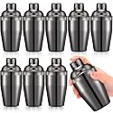 Nitial 9 Pcs Bar Cocktail Shaker, Stainless Steel, 8 oz, Black
