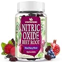 Nitric Oxide Beet Root Gummies 6000mg – Nitric Oxide Booster with Organic Beet Root, Grapeseed, Pomegranate, Vitamin C &amp; B12 – Sugar-Free Beet Chewables Mixed Berry Flavor – 60 Gummies