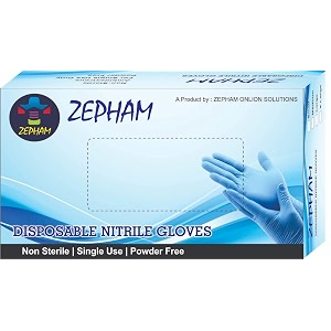 nitrile gloves disposable powder free examination hand gloves food grade ce amp fda approved blue- 200 pieces small non-sterile