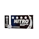 Nitro Long Distance High-Durability Golf Balls (15PK) All Levels Ultimate Distance Titanium Core High Velocity Great Stop & Sticking Ability Golf Balls USGA Approved-Total of 15-White (Pack of 6)