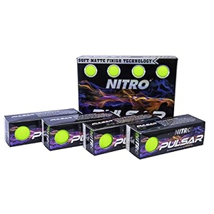 nitro pulsar box golf balls pack 12 yellow