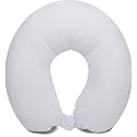 Unisex U Shape Micro Fiber Neck Rest Comfortable Travel Neck Pillow for Men, Women - White